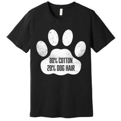 Cotton Dog Hair Traces Of Dog Dog Sayings Premium T-Shirt