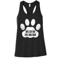 Cotton Dog Hair Traces Of Dog Dog Sayings Women's Racerback Tank