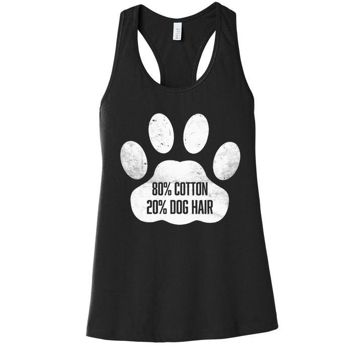 Cotton Dog Hair Traces Of Dog Dog Sayings Women's Racerback Tank