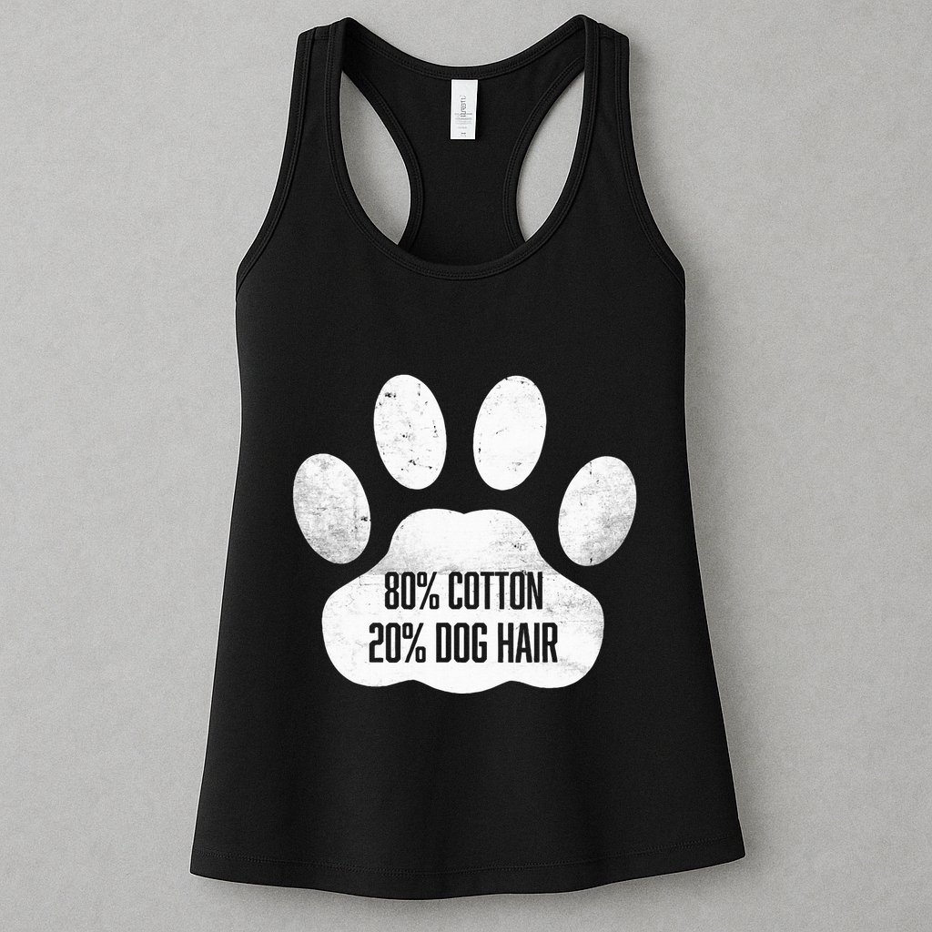 Cotton Dog Hair Traces Of Dog Dog Sayings Womens Tank Top