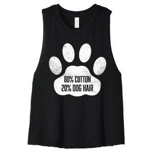 Cotton Dog Hair Traces Of Dog Dog Sayings Women's Racerback Cropped Tank