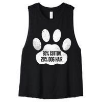 Cotton Dog Hair Traces Of Dog Dog Sayings Women's Racerback Cropped Tank