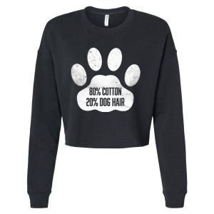 Cotton Dog Hair Traces Of Dog Dog Sayings Cropped Pullover Crew