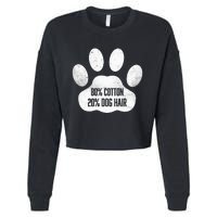 Cotton Dog Hair Traces Of Dog Dog Sayings Cropped Pullover Crew