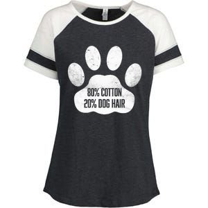 Cotton Dog Hair Traces Of Dog Dog Sayings Enza Ladies Jersey Colorblock Tee