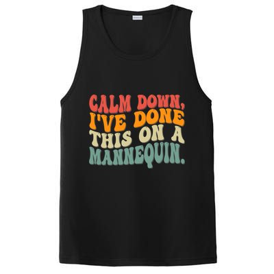 Calm Down I've Done This On A Mannequin Funny Vintage PosiCharge Competitor Tank