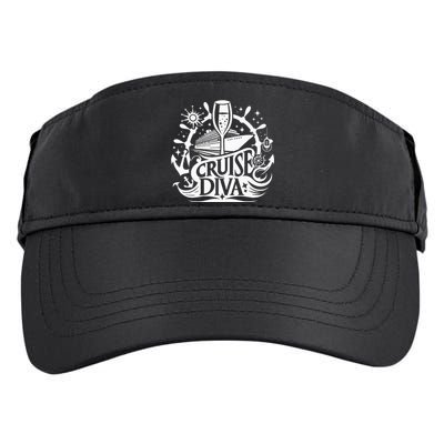 Cruise Diva ItS Cruise Time Cruise Ship Funny Cruising Adult Drive Performance Visor