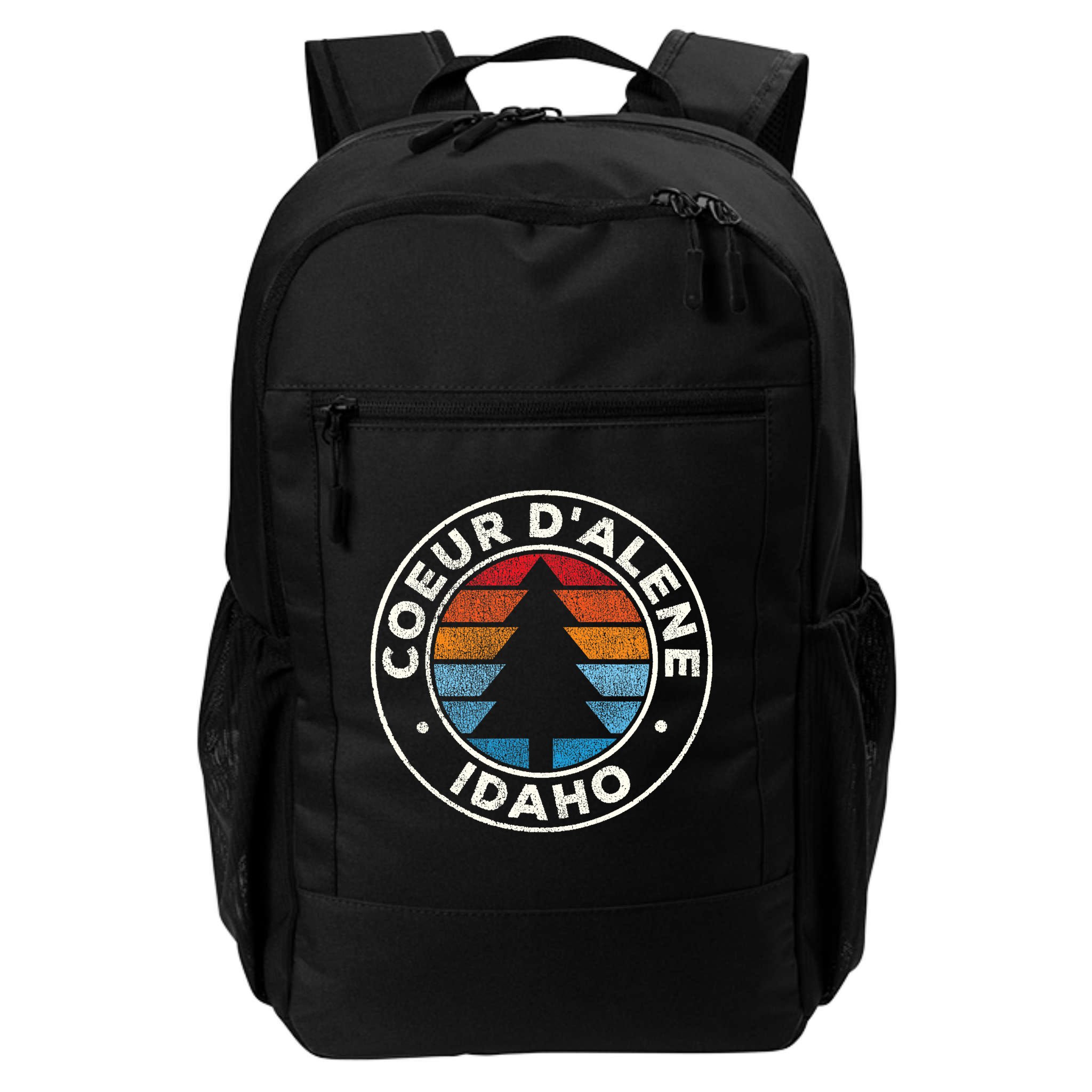 Coeur DAlene Idaho ID Vintage Graphic Retro 70s Backpack