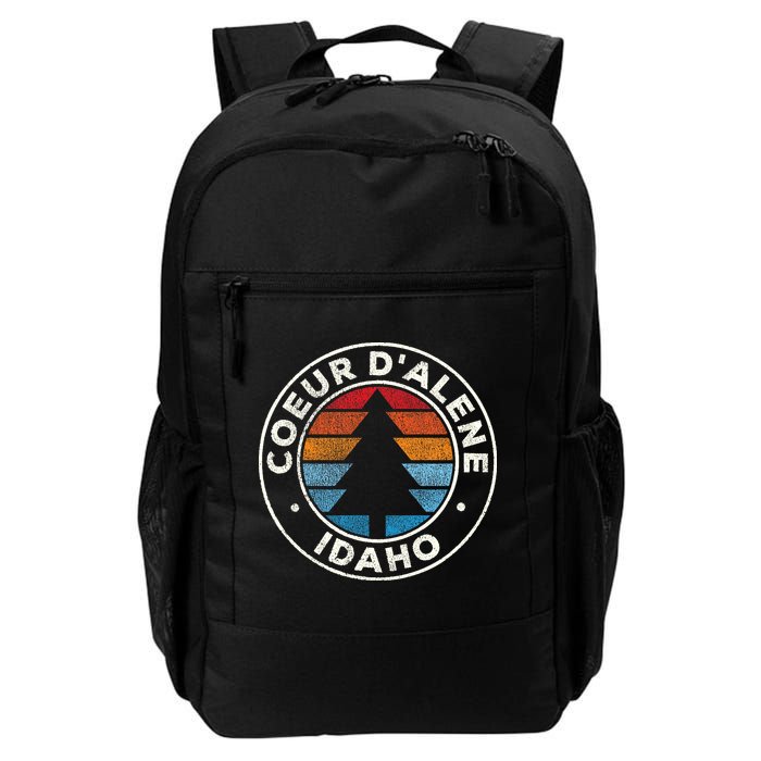 Coeur DAlene Idaho ID Vintage Graphic Retro 70s Backpack