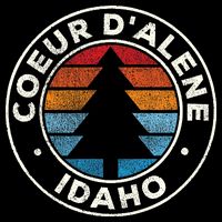 Coeur DAlene Idaho ID Vintage Graphic Retro 70s Backpack