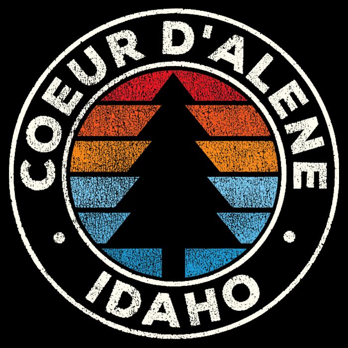 Coeur DAlene Idaho ID Vintage Graphic Retro 70s Backpack