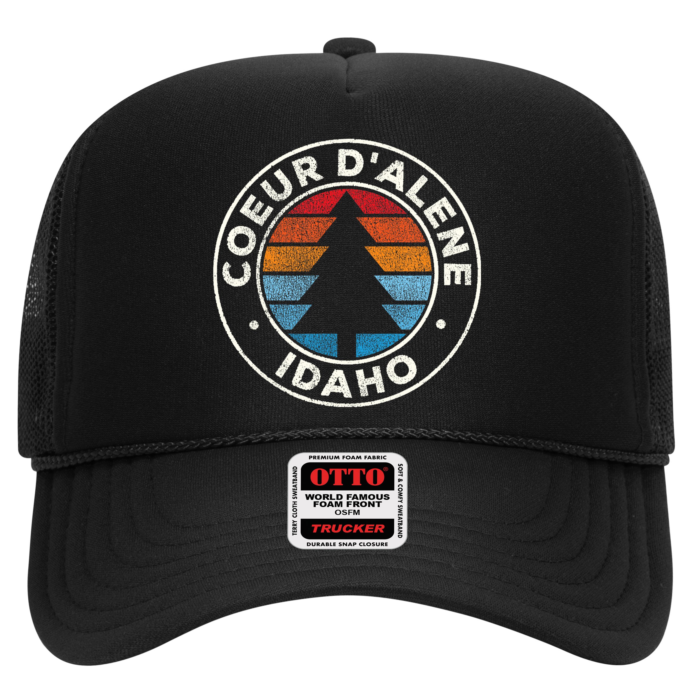 Coeur DAlene Idaho ID Vintage Graphic Retro 70s Hat