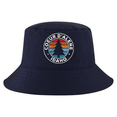Coeur DAlene Idaho ID Vintage Graphic Retro 70s Cool Comfort Performance Bucket Hat