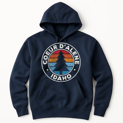 Coeur DAlene Idaho ID Vintage Graphic Retro 70s Hoodie