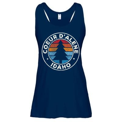 Coeur DAlene Idaho ID Vintage Graphic Retro 70s Ladies Essential Flowy Tank