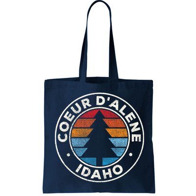 Coeur DAlene Idaho ID Vintage Graphic Retro 70s Bag