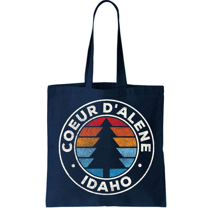 Coeur DAlene Idaho ID Vintage Graphic Retro 70s Bag