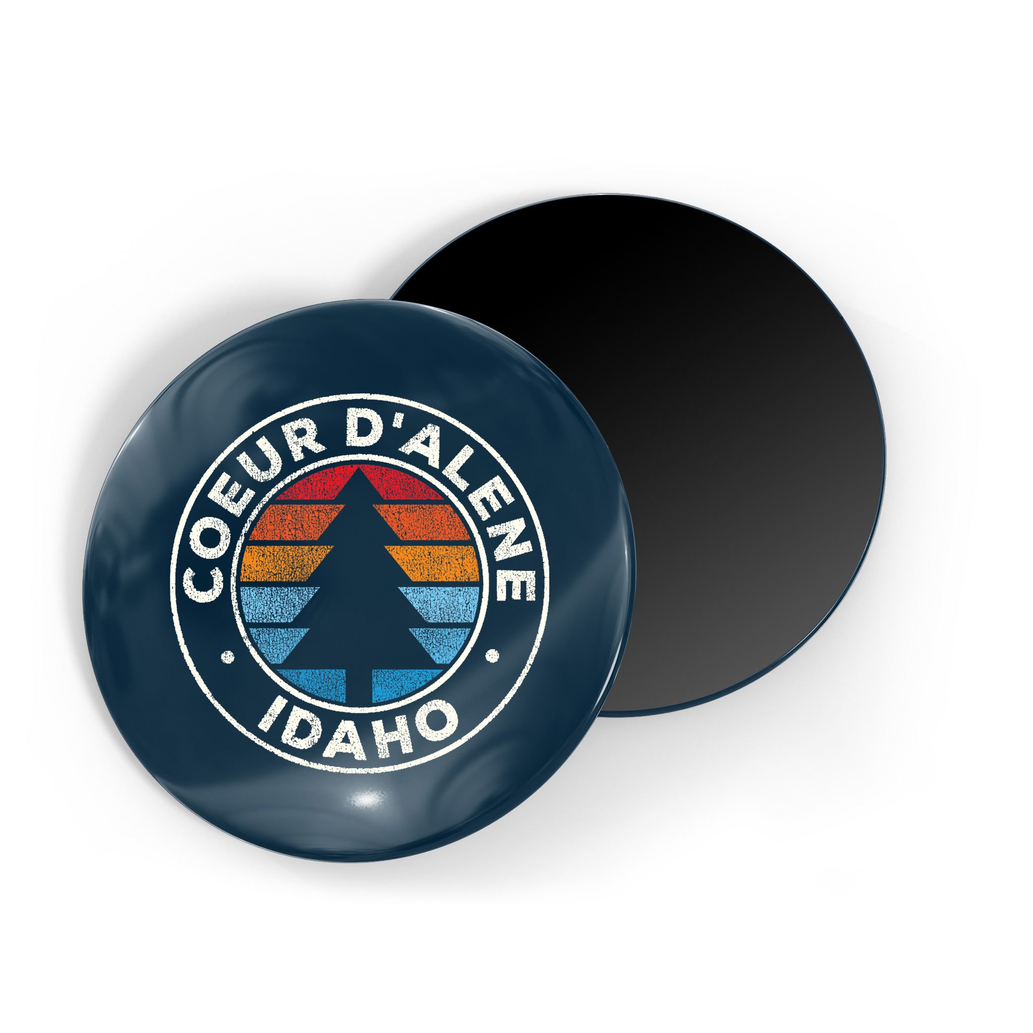 Coeur DAlene Idaho ID Vintage Graphic Retro 70s Magnet