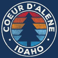 Coeur DAlene Idaho ID Vintage Graphic Retro 70s Visor