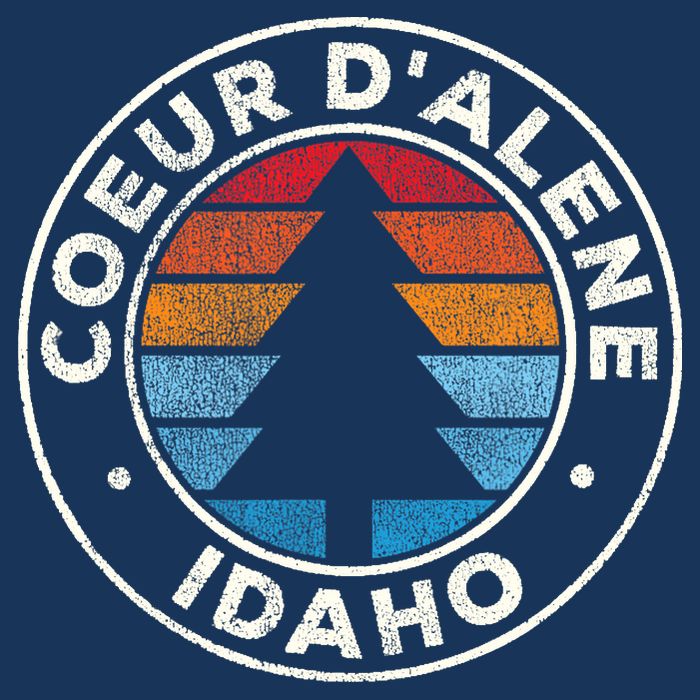 Coeur DAlene Idaho ID Vintage Graphic Retro 70s Visor