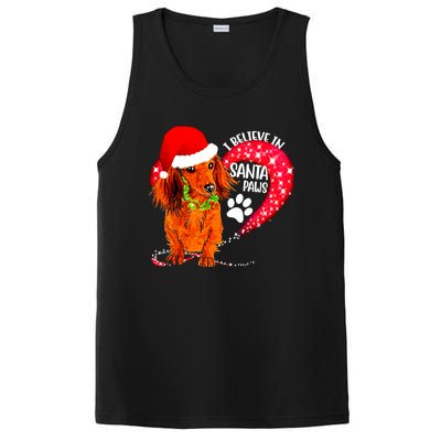 Christmas Dog I Believe In Santa Paws Gift PosiCharge Competitor Tank