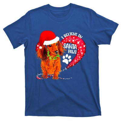 Christmas Dog I Believe In Santa Paws Gift T-Shirt