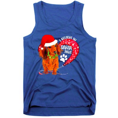 Christmas Dog I Believe In Santa Paws Gift Tank Top