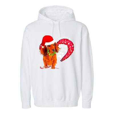 Christmas Dog I Believe In Santa Paws Gift Garment-Dyed Fleece Hoodie