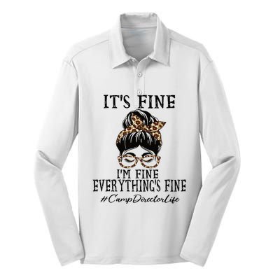 Camp Director Its Fine Im Fine And Everythings Fine Silk Touch Performance Long Sleeve Polo