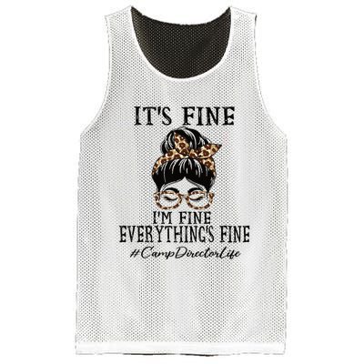 Camp Director Its Fine Im Fine And Everythings Fine Mesh Reversible Basketball Jersey Tank