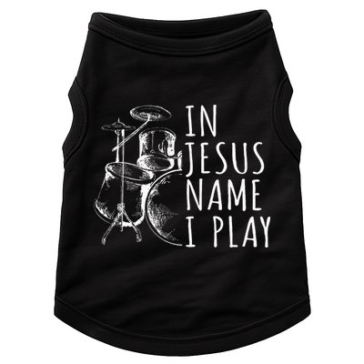 Christian Drumming In Jesus Name Play Drums Worship Drummer Doggie Tank