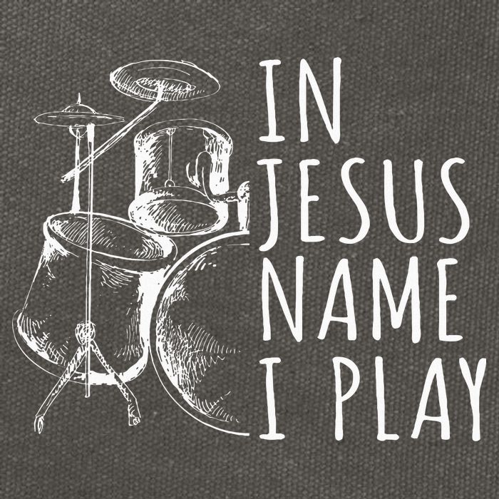 Christian Drumming In Jesus Name Play Drums Worship Drummer Cotton Canvas Backpack
