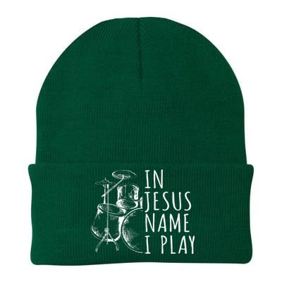 Christian Drumming In Jesus Name Play Drums Worship Drummer Knit Cap Winter Beanie