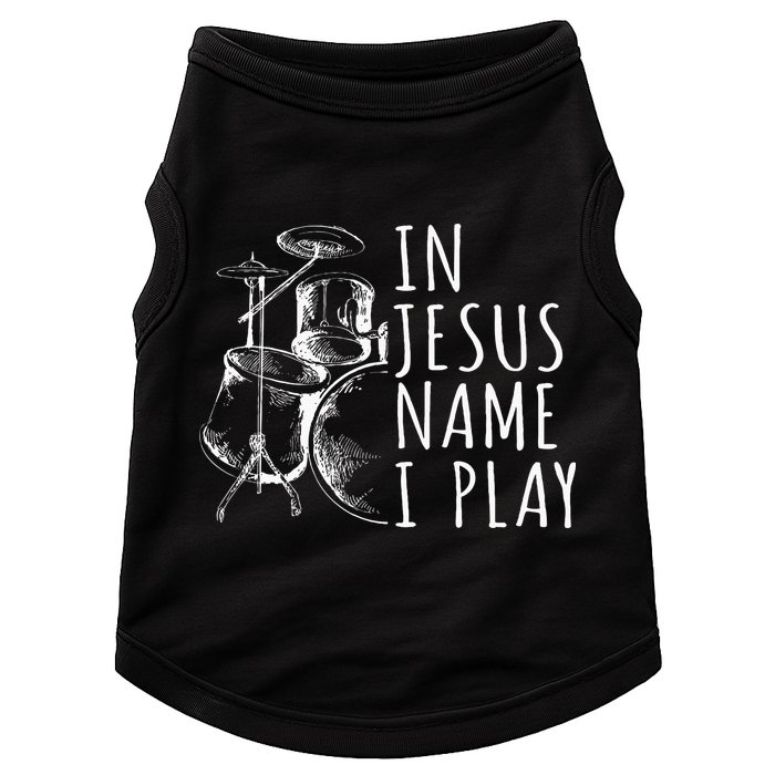 Christian Drumming In Jesus Name Play Drums Worship Drummer Doggie Tank