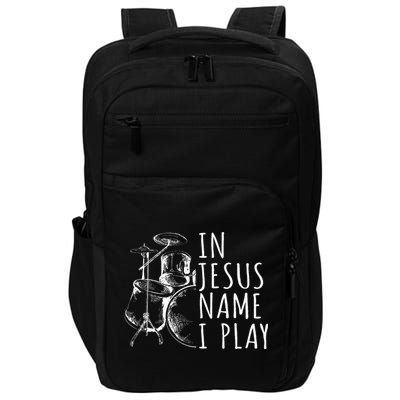 Christian Drumming In Jesus Name Play Drums Worship Drummer Impact Tech Backpack
