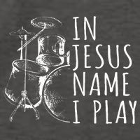 Christian Drumming In Jesus Name Play Drums Worship Drummer Vector Backpack