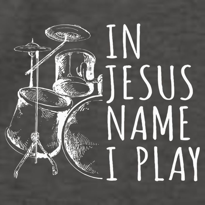 Christian Drumming In Jesus Name Play Drums Worship Drummer Vector Backpack
