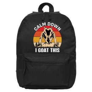 Calm Down I Goat This T 16 in Basic Backpack