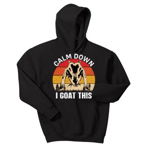 Calm Down I Goat This T Kids Hoodie