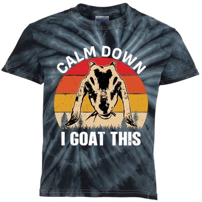 Calm Down I Goat This T Kids Tie-Dye T-Shirt