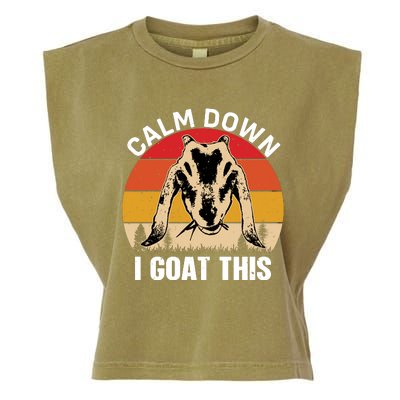 Calm Down I Goat This T Garment-Dyed Women's Muscle Tee