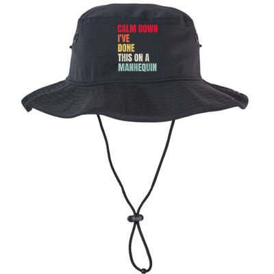 Calm Down I've Done This On A Mannequin Funny Vintage Bucket Hat