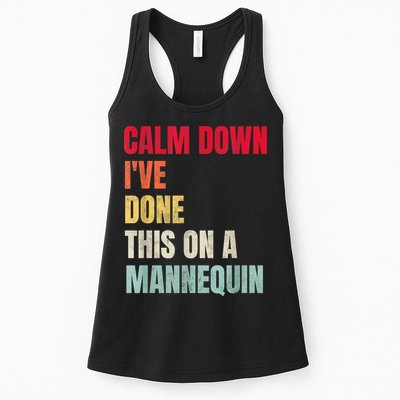 Calm Down I've Done This On A Mannequin Funny Vintage Womens Tank Top
