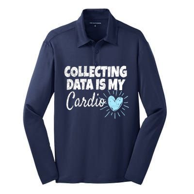 Collecting Data Is My Cardio - Behavior Analyst Silk Touch Performance Long Sleeve Polo