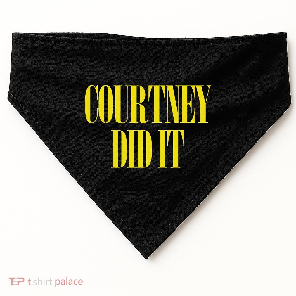 Courtney Did It Cool Fun Saying Punk Rock 90s Music Grunge USA-Made Doggie Bandana
