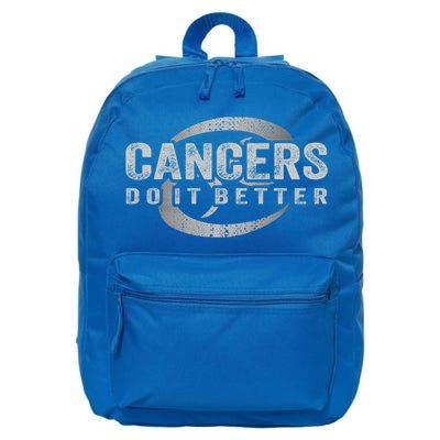 Cancers Do It Better Funny Cancer Zodiac Vintage Gift 16 in Basic Backpack