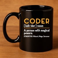 Coder Definiton It Programmer Software Developer 11oz C Handle Ceramic Mug
