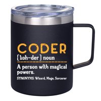 Coder Definiton It Programmer Software Developer 12oz Stainless Steel Coffee Mug