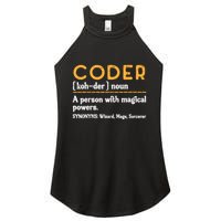 Coder Definiton It Programmer Software Developer Women's Perfect Tri Rocker Tank