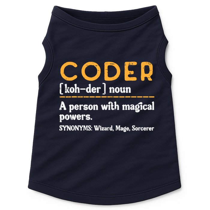 Coder Definiton It Programmer Software Developer Doggie Tank